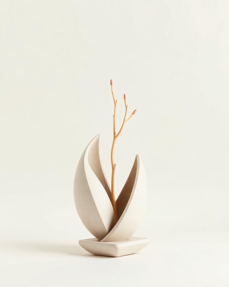 Sculptural form representing strategic growth and structure